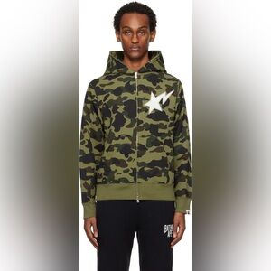 NWT Bape 1st Camo Full Zip Hoodie - Green